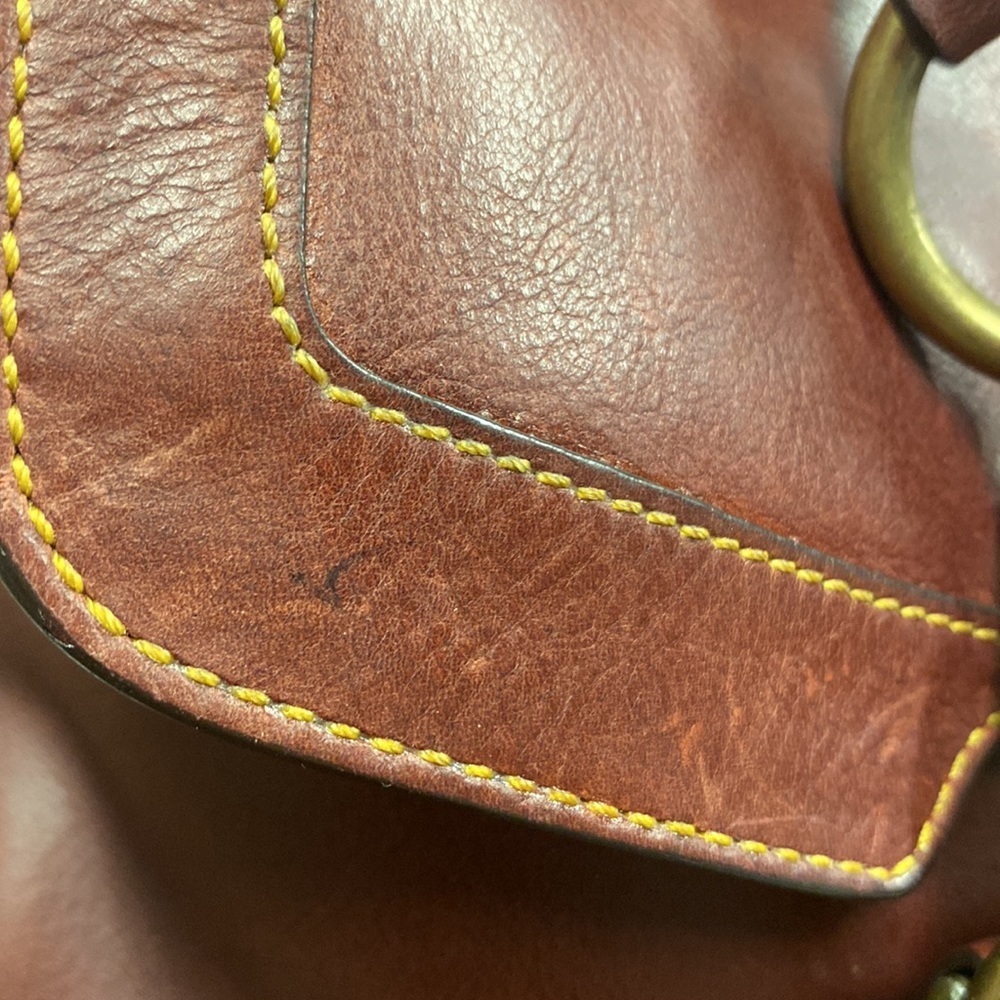 COACH LEATHER SOHO Brass Studded Satchel - Picture 9 of 13